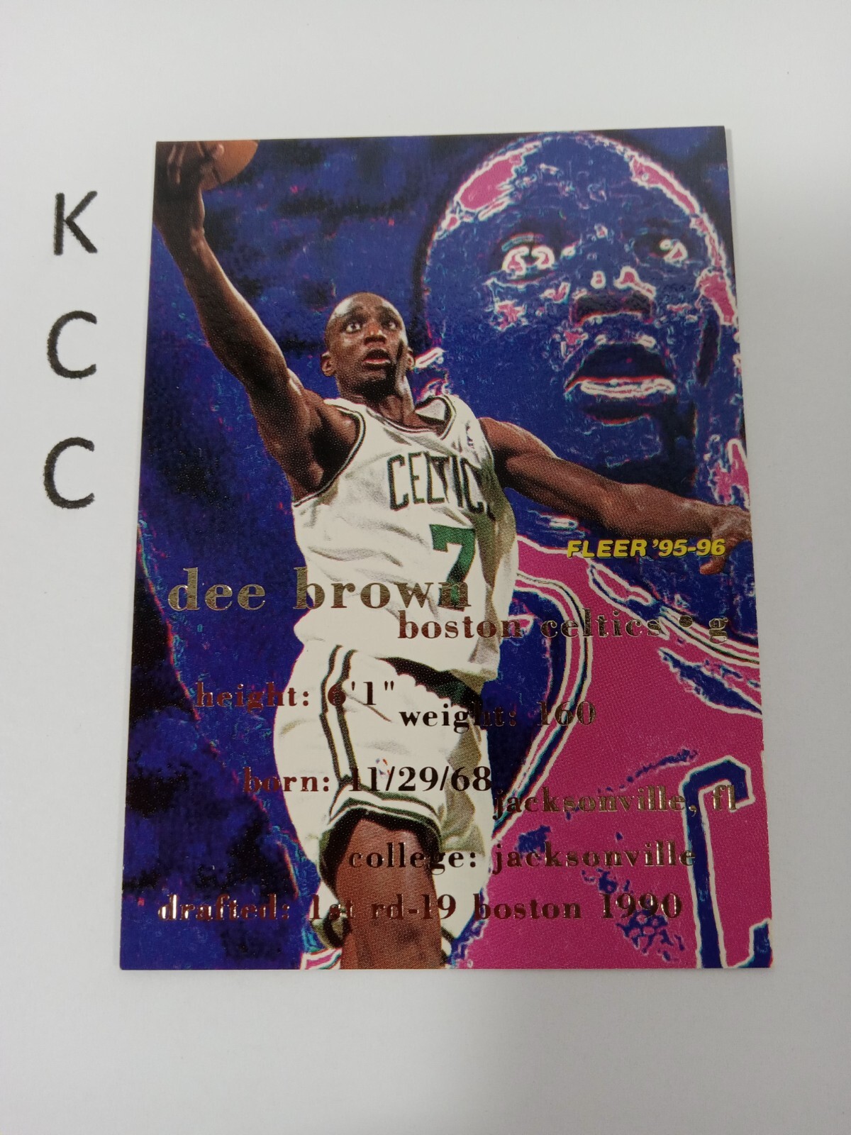 1995-96 Fleer  #8 Dee Brown Boston Celtics