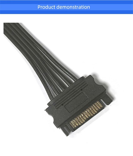 SATA Power 4 Pin 1 Male To 5 Female Splitter Hard Drive Cable for HDD SSD - Picture 11 of 11