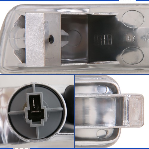 94-95 Honda Accord LX DX EX EX-R Chrome Replacement Parking Signal Lights Pair - Picture 4 of 4
