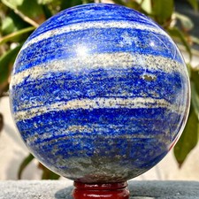 2.73LB Natural Lapis Lazuli Quartz Sphere Crystal Ball Healing Energy Decoration