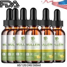 Mullein Leaf Extract Organic Lung Cleanse Drops for Lung Health Natural Herbal