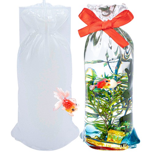 Aquarium Bag Resin Mold Silicone Miniature Diorama Terrarium Fish Tank Herbarium - Bild 6 von 13