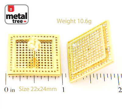 ASOS DESIGN - Orecchini Pendenti Dorati Con Design A Doppio Rettangolo Con Cristalli - Foto 2