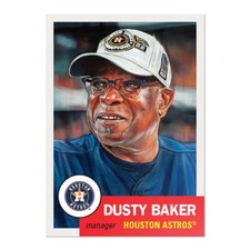 Houston Astros DUSTY BAKER 2022 TOPPS Living Card #570, Facsimile Auto