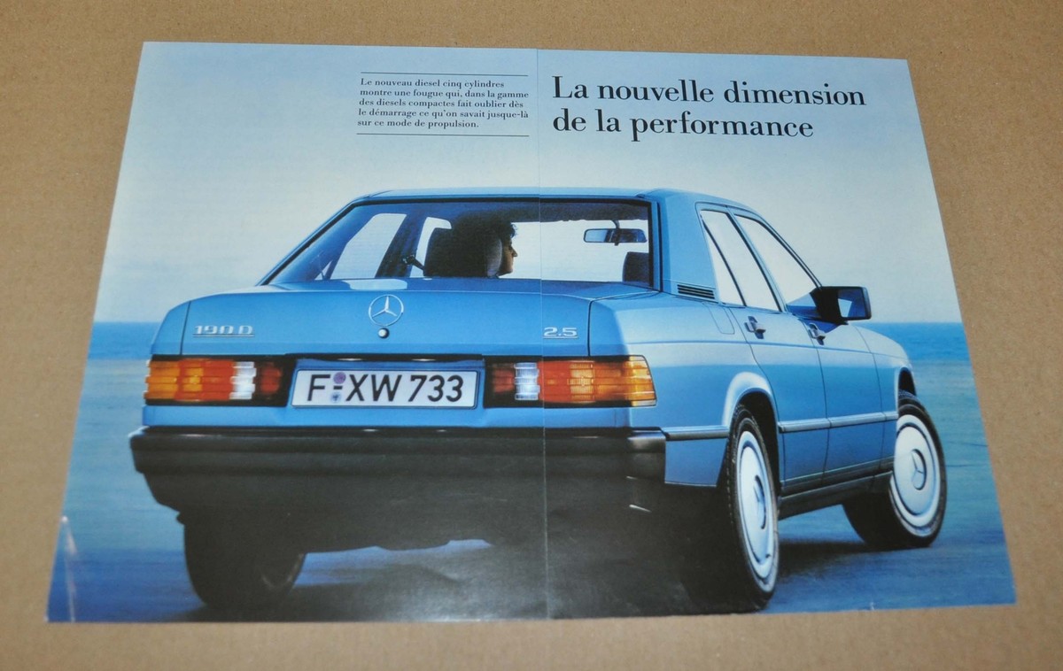 Mercedes Benz 190 D 2.5 W201 Brochure Prospekt 0685 FR | eBay