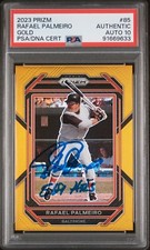 Rafael Palmeiro Signed Auto 2023 Panini Prizm GOLD Card #02/10 - PSA Auto 10