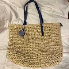Mark And Graham Straw Rattan Tote. Excellent Used Condition.