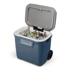 Coleman 316 Series 60QT Hard Chest Wheeled Cooler, Lakeside Blue, Free ship