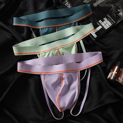Herren G-String U konvex groß Beutel niedrige Taille 90 % Polyamid für Schlafz