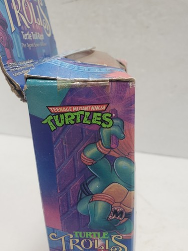 Vintage TMNT Trolls Raph Troll Figure Playmates 1992 New In Box MOC Purple Acces - Picture 16 of 19