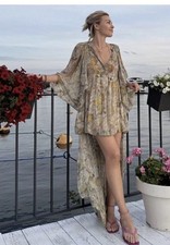 Zara ZW Collection Train Floral Print Asymmetric Dress 024 Size L 2750/046 New