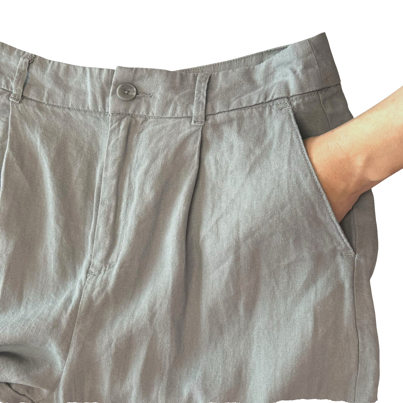 REWASH Brand Women’s Wide Leg Linen Blend Pants Size 7 / 28 30" Waist Coastal