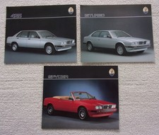MASERATI BITURBO 425 & SPYDER orig 1986 UK Mkt Sales Leaflets Brochures x3