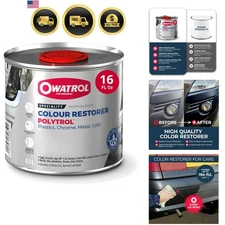 Car Plastic Restorer Black Trim Exterior Interior Spray Polish 0.53 Quart