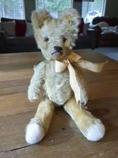 Adorable Early 12.5 Antique Vintage Mohair Stick Teddy Bear Long Nose