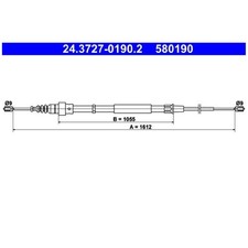 2x ATE Handbremsseil hinten 8N0609721B | 22312682