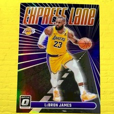 LeBron James 2023-24 Panini Optic Express Lane Purple Prizm Los Angeles Lakers