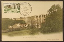 1955 CARTE MAXIMUM CARD FDC 1er JOUR VIADUC DE CHAUMONT DE MUNIER HAUTE MARNE 52