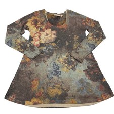 Soft Surroundings Tunic Top Womens Small Floral Print Long Sleeve