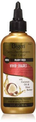 Bigen Vivid Shades Semi-Permanent Color #RR3 Ruby Red, 3 oz