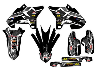 2005-2007 Passt Für UFO RESTYLE YZ 250 2-Takt PODIUM Schwarzes Senge Grafikset