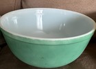 1940s Pyrex 4pc Glass Nesting Mixing Bowl Set Solid Red Yellow Green — photo 5