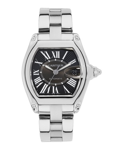 Cartier Roadster 38mm W62041V3  Black Dial Steel Automatic