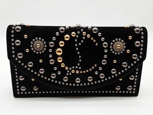 Christian Louboutin Loubi54 Embellished Black Suede Crossbody Bag Do0825pzxde