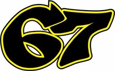 Shane Byrne - Shakey Byrne Number 67 BSB Stickers / Decals