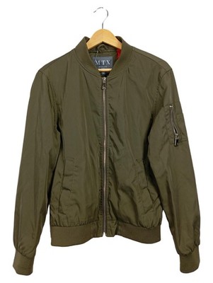 MTX Homme Paris Bomberjacke Herren Gr. S Oliv Grün Rotes Futter