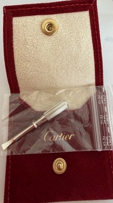 Cartier Screwdriver NEW AUTHENTIC SWISS MADE White Gold Color. In Cartier Pouch