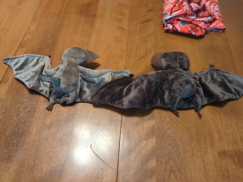 Hotel Transylvania Sonny & Mavis Brown Bats Plush Dracula Posable Wings EUC - Picture 7 of 12