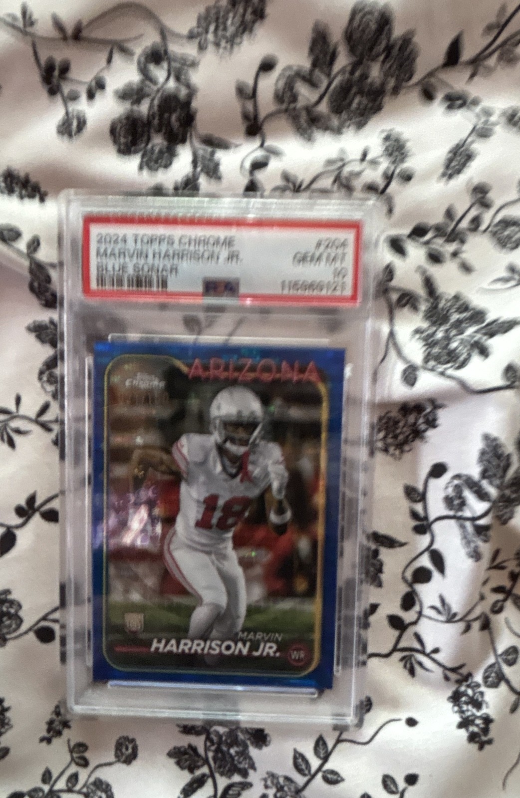 2024 Topps Chrome - Rookies Marvin Harrison Jr. #204 Blue Refractor /150 (RC)