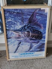  RARE  Poster BISBEE BLACK BLUE MARLIN JACKPOT CABO SAN LUCAS 24x18in 1998 FISH 