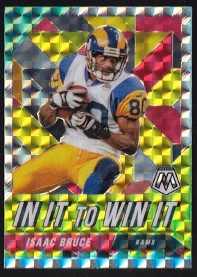 Isaac Bruce, St. Louis Rams, 2020 Panini Mosaic, In it to Win it, Silver, #WIN20