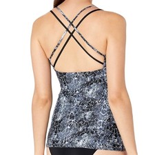 TYR Light Support Serpiente Brooke Tank Swim Top - Black - Size Small 4/6 - 50