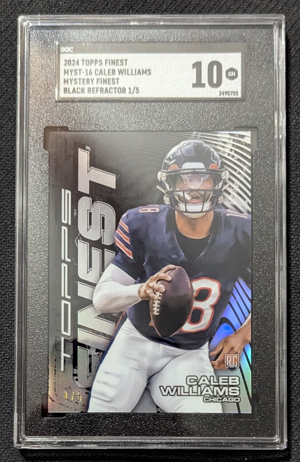 Caleb Williams Topps Finest Mystery Finest #MYST16 Black Refractor