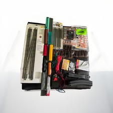Mixed Lot of Model Train Freight Cars, Display Pieces, Parts, and Misc. Supplies
