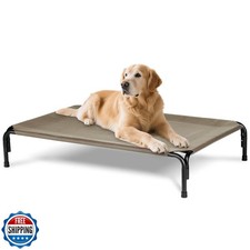 PVY Elevated Dog Bed for Outdoor, XL Raised Dog Cot with Washable Mesh, Cooli