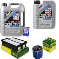 Mann Inspektionspaket 6L Liqui Moly Top Tec 4600 5W-30 FüR Hyundai IX35 2.0 KIA