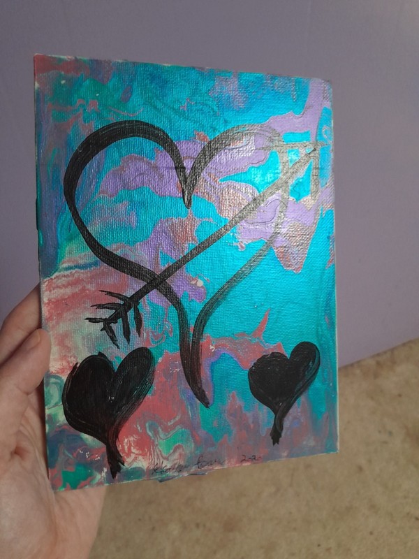 Small Painting Of Love By Heather Bourns