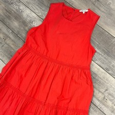 Madewell Sleeveless Red Tiered Dress EUC Small *see details
