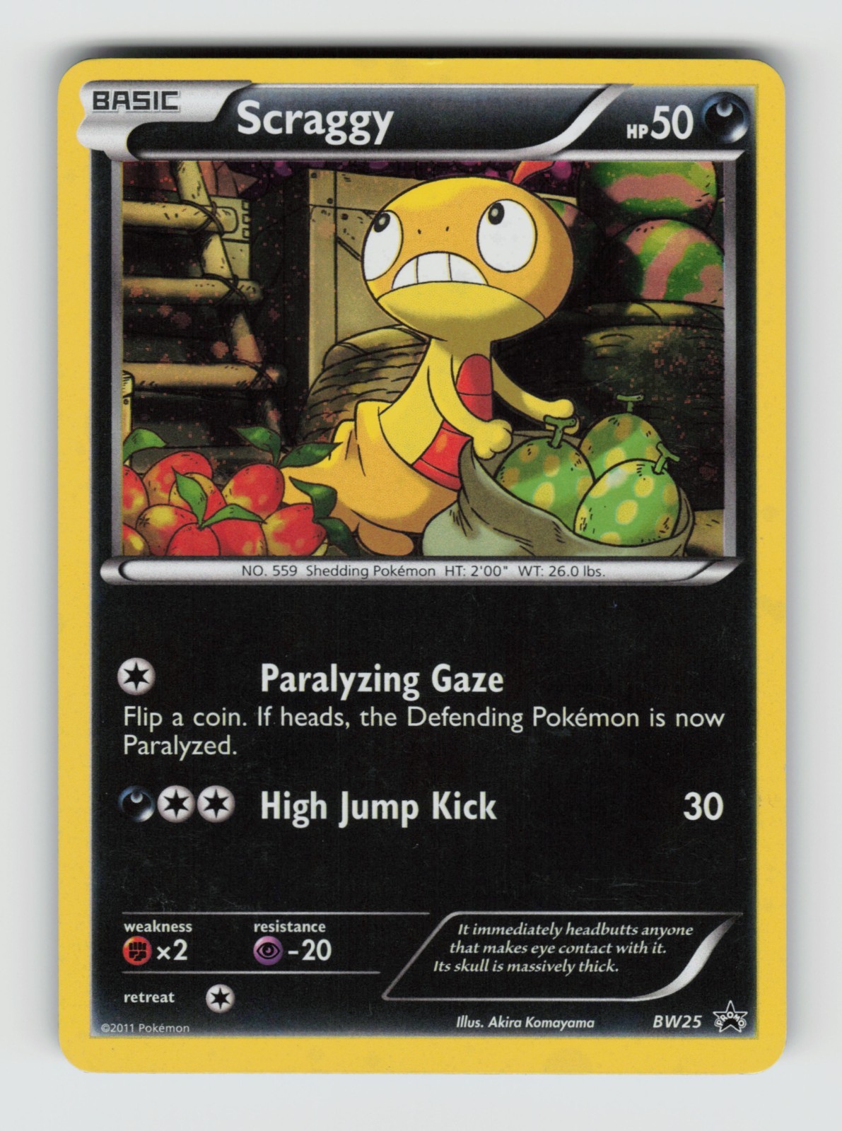 Black and White Promos BW25 Scraggy (Cosmos Holo) P * SWIRL *
