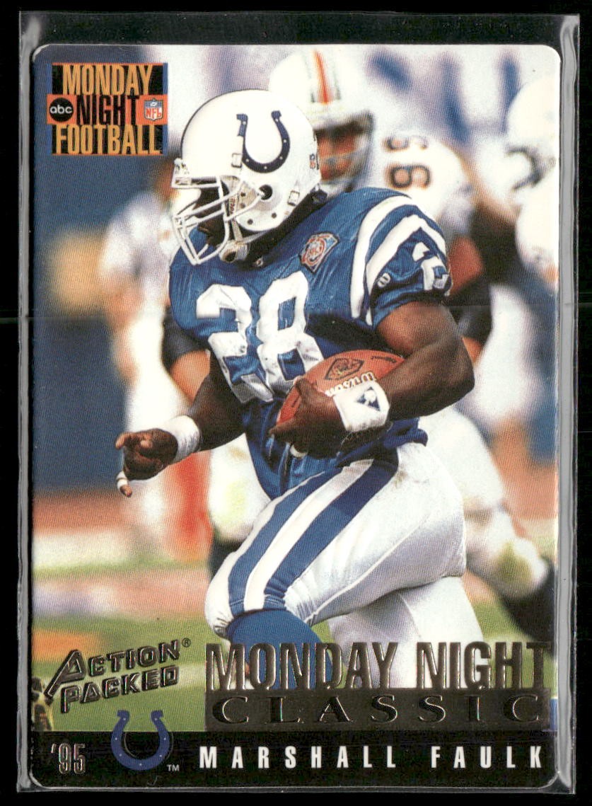 1995 Action Packed Monday Night Football Marshall Faulk #104 Indianapolis Colts