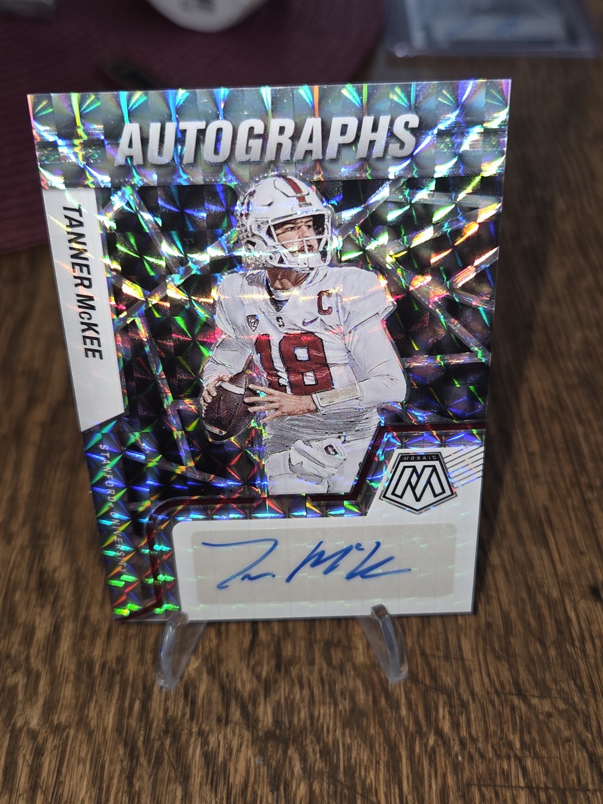 Tanner McKee Panini Mosaic Draft Picks Autographs #AMTMC Base