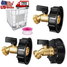 275-330 Gallon IBC Tote Water Tank Adapter 2" Brass Fittings Valve Connector 1Pc