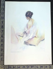 1928 WOMAN PILLOW NEGLIGEE SEXY WOMAN WALTER ERNEST WEBSTER ART PRINT 36412 