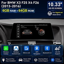 F�r BMW X3 F25 X4 F26 2011-2013 Autoradio 10.33'''' Apple Carplay Navigation 64GB