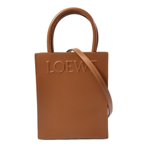 LOEWE GHW Standard A5 Tote Bag 2 Way Shoulder Bag A933530X01 Calfskin Brown