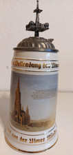*Rarit&auml;t* Zinn Bierkrug *Humpen* mit Ulmer M&uuml;nster Spitze